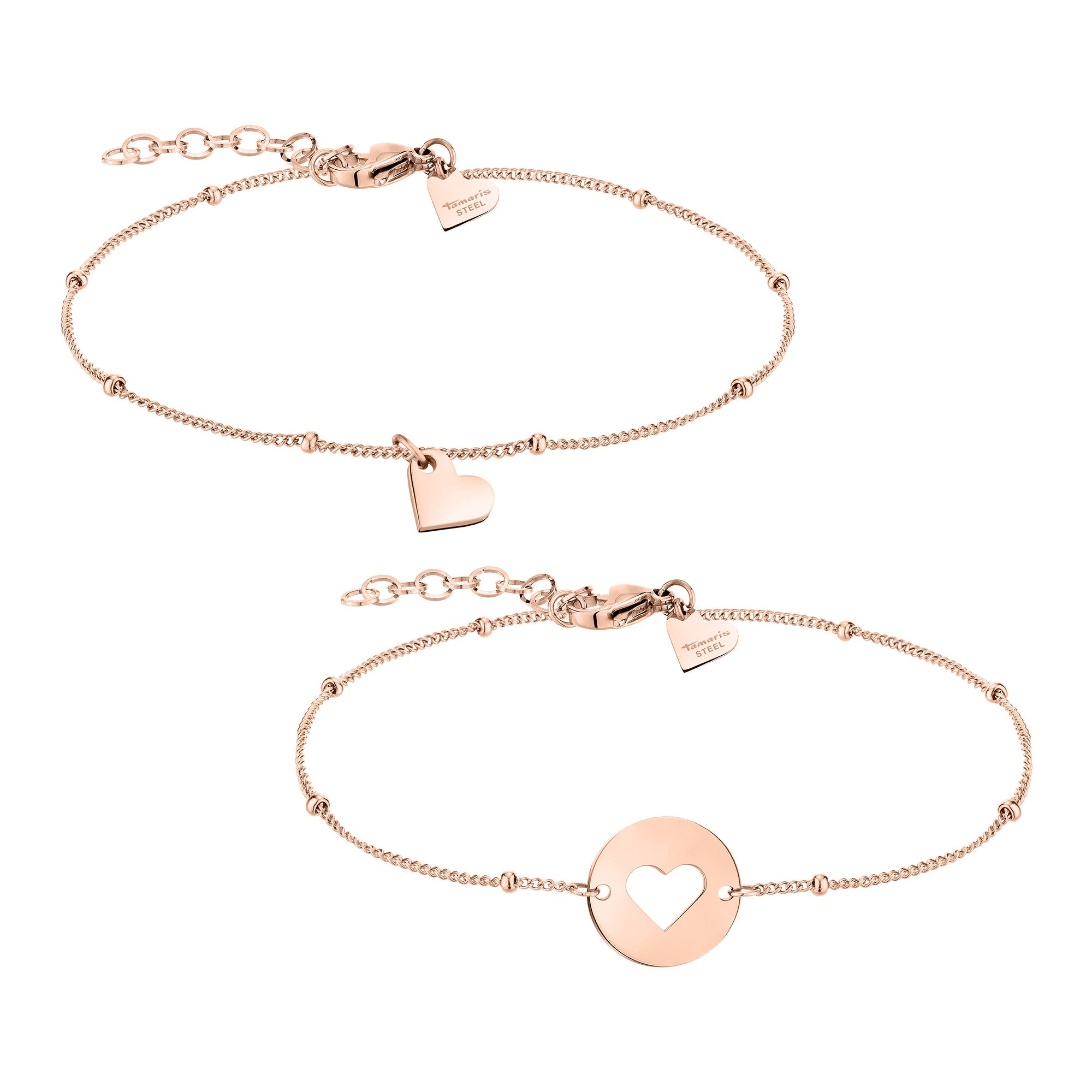 Tamaris Ring Set TS-0015 – 2 Ringe Aus Edelstahl, Poliert | Größe 52, In Geschenkverpackung | Stylisches Schmuck-Set