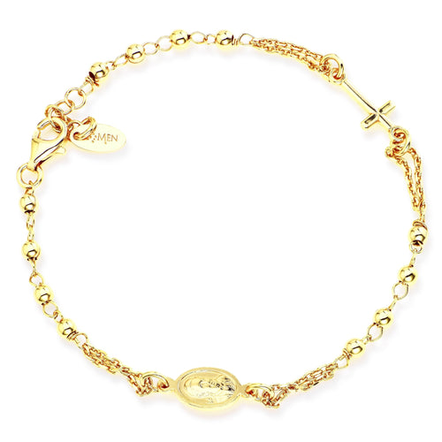 Amen Rosenkranz Goldarmband 925 Sterling Silber - BROG3 - Jetzt bei clockchasers.com kaufen