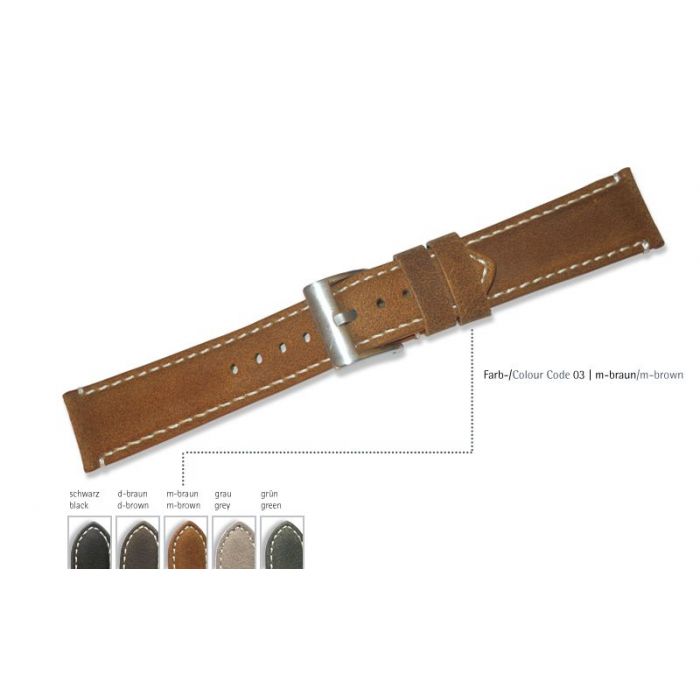 Fluco Woodstock Lederband - 312M - 03 - 20 - Jetzt bei clockchasers.com kaufen