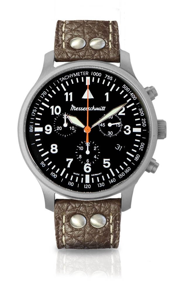 Messerschmitt Flieger 202 Chronograph Herrenuhr ME-3H202 Braun, Schwarz ...