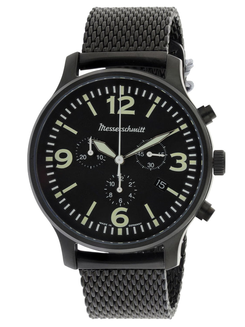 Messerschmitt Flieger Chronograph Herrenuhr - ME - 3H205M - PVD - Jetzt bei clockchasers.com kaufen