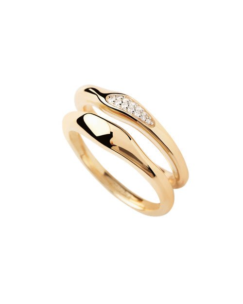 PD Paola Onda Goldring 925 Sterling Silber Set - AN01 - C21 - 12 - Jetzt bei clockchasers.com kaufen