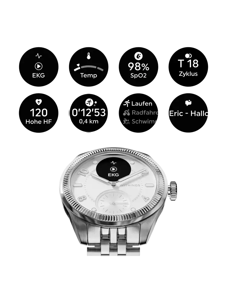 Withings Scanwatch Nova Brilliant Hybriduhr Smartwatch - HWA10 - MODEL11 - Jetzt bei clockchasers.com kaufen