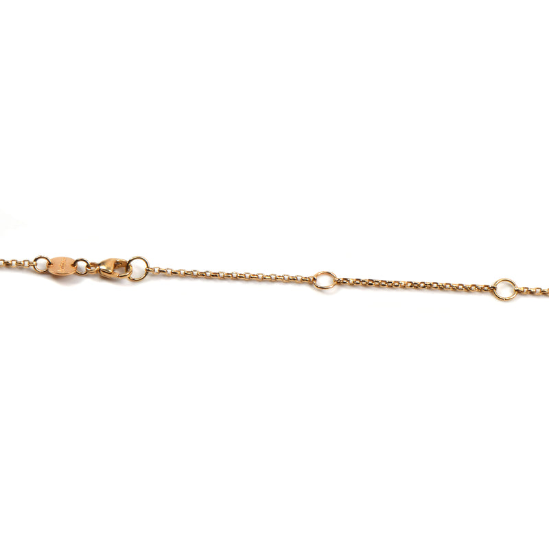 Halskette 750er Roségold Rubin und Diamanten 0,60 Karat
