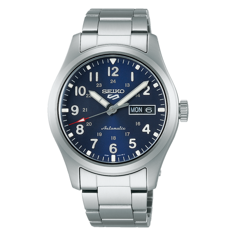 Seiko 5 Sports Automatik SRPG29K1 Herren Armbanduhr Blau Edelstahl