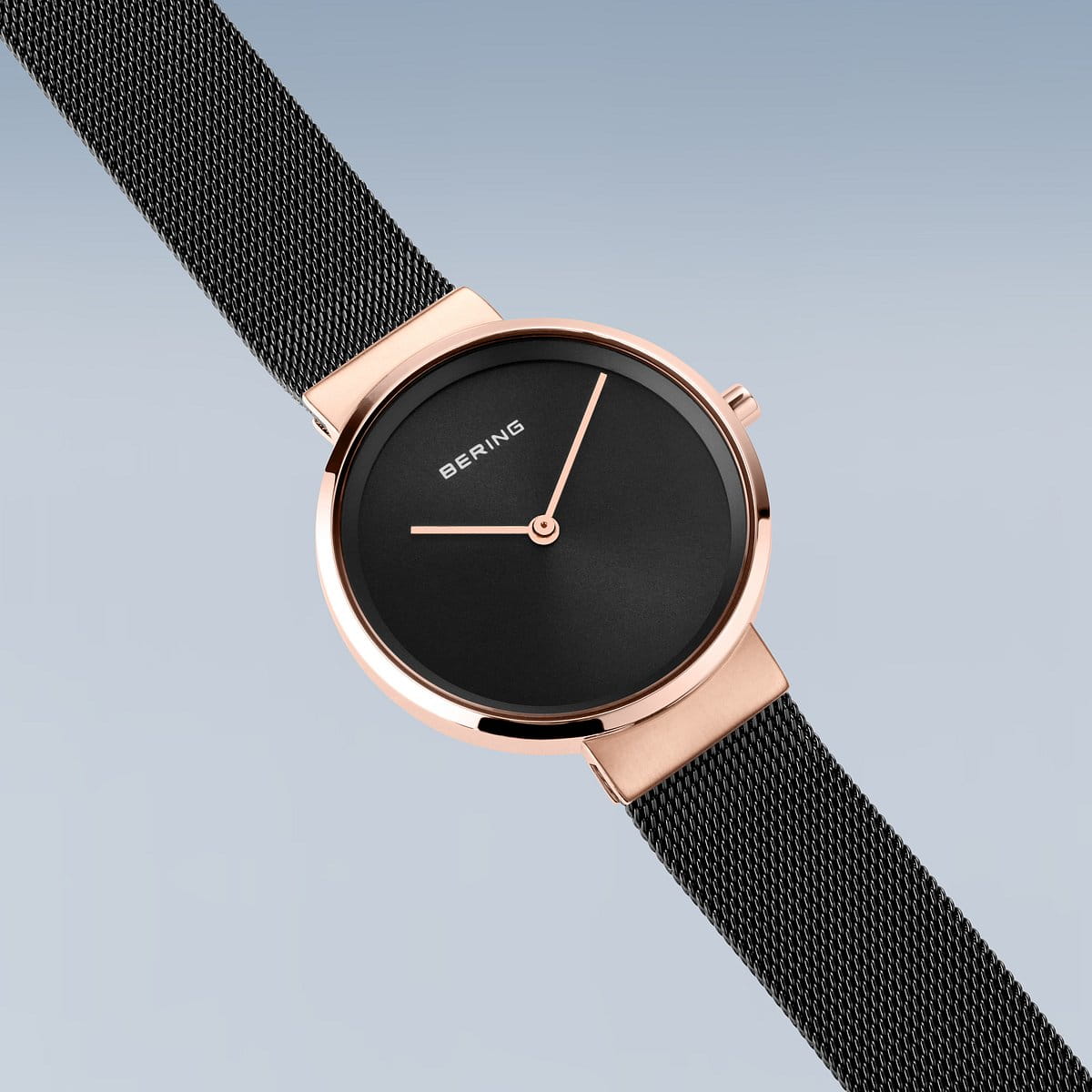 Bering Damenuhr Classic Collection 14531-166 Schwarz, Roségold, Edelstahl Bering Damenuhr Classic Collection 14531-166 Schwarz, Roségold, Edelstahl