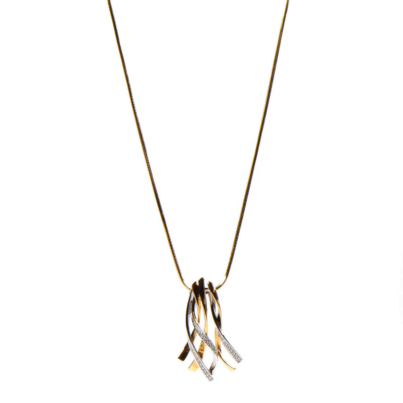 Halskette 333er Gelbgold mit Anhänger 585er Gelbgold und Diamanten 0,13 Karat - 22486 - Jetzt bei clockchasers.com kaufen