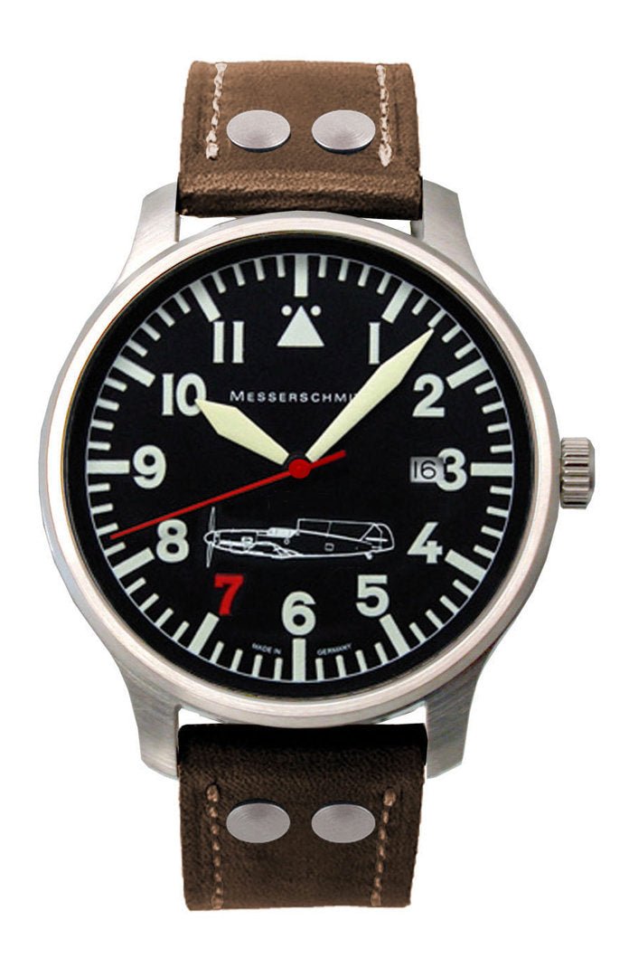 Messerschmitt Flieger Rote 7 Herrenuhr - 109 - 42R7 - Jetzt bei clockchasers.com kaufen