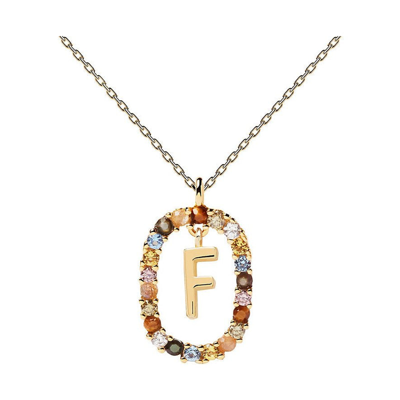 PD Paola Letter F Goldhalskette 925 Sterling Silber - CO01 - 265 - U - Jetzt bei clockchasers.com kaufen