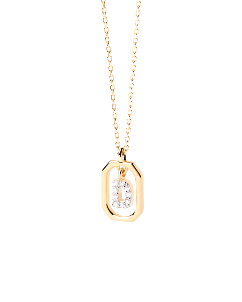 PD Paola Letter Mini D Goldhalskette 925 Sterling Silber - CO01 - 515 - U - Jetzt bei clockchasers.com kaufen