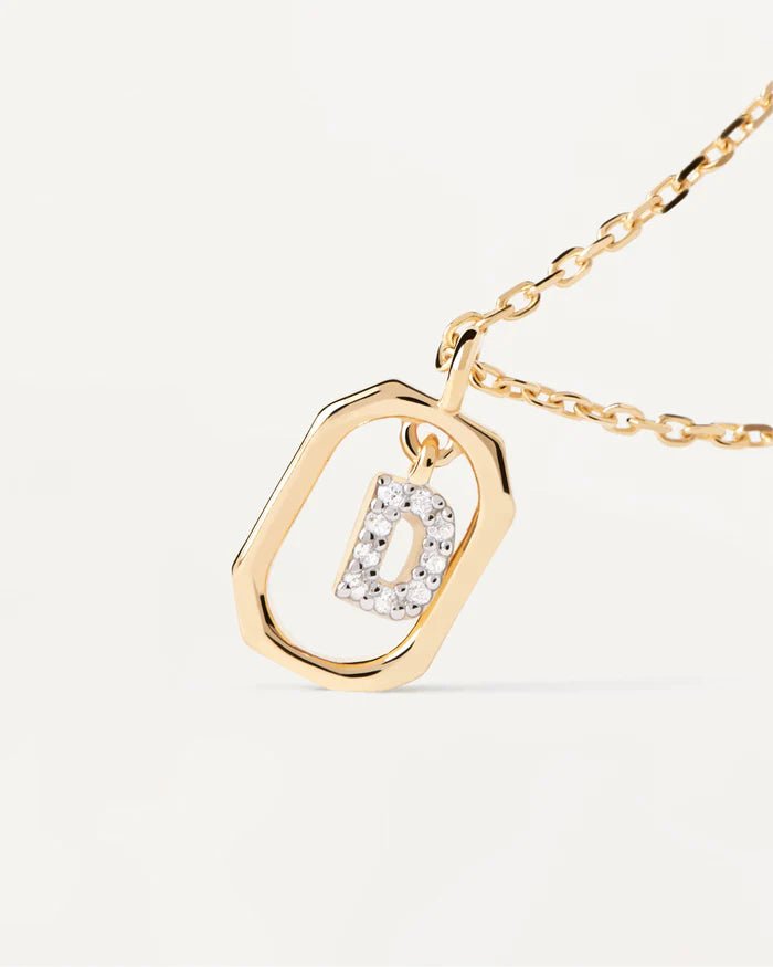 PD Paola Letter Mini D Goldhalskette 925 Sterling Silber - CO01 - 515 - U - Jetzt bei clockchasers.com kaufen