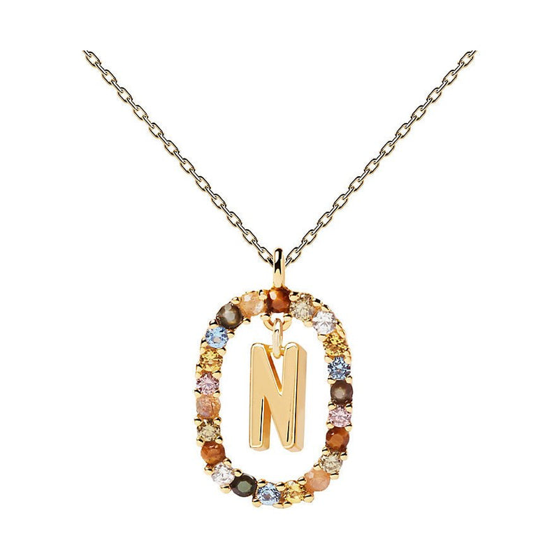 PD Paola Letter N Goldhalskette 925 Sterling Silber - CO01 - 273 - U - Jetzt bei clockchasers.com kaufen