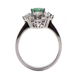 Ring 585er Weißgold Diamanten 0,88 Karat Smaragd 0,47 Karat - 954 - Jetzt bei clockchasers.com kaufen